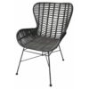 SIT RATTAN Nojatuoli Käsinojilla Musta - Image 2