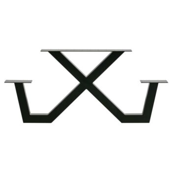 WOOOD Tablo Metallinen X Pöydänjalka Ruskea / Black 70x142x13 cm
