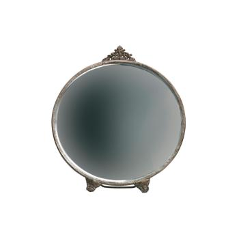 Posh Mirror Round Metal Antique Brass