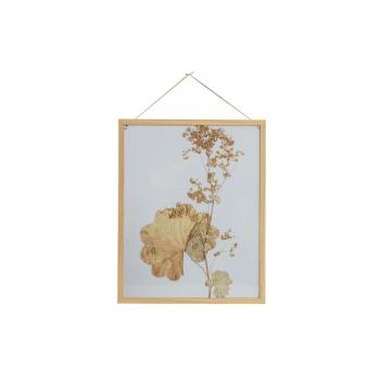 Potpourri Photoframe Flowers Wood Natural 50x40