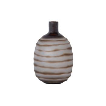 Zebra Vase Glass Brown