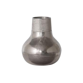 Metal L Vase Metal Silver