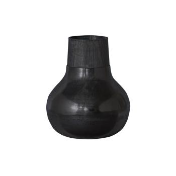 Metal L Vase Metal Black