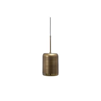 Safa Hanging Lamp Vertical Metal Glass Black Brass