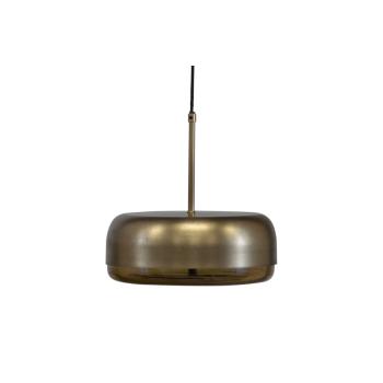 Safa Hanging Lamp Horizontal Metal Glass Black Brass