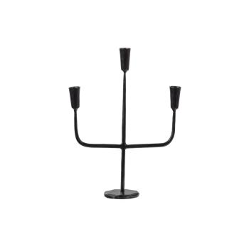 Sean Candleholder 3 Candles Metal Black