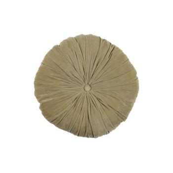 Halo Cushion Round Micro Velvet Khaki Ø45cm