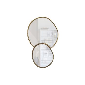 Shay Double Mirror With Metal Edge Gold