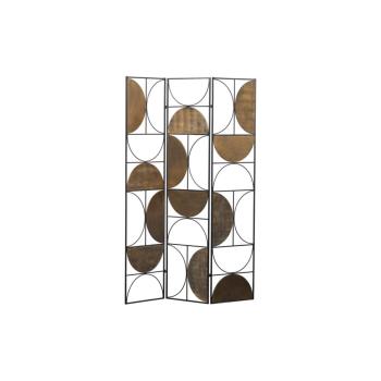 Passage Room Divider Metal Antique Brass/black