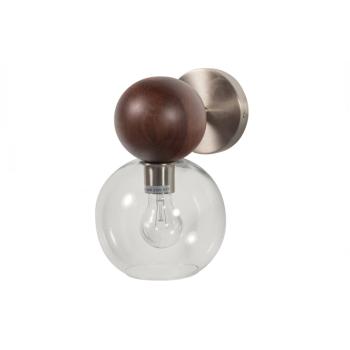 Babble Wall Lamp Glass Walnut